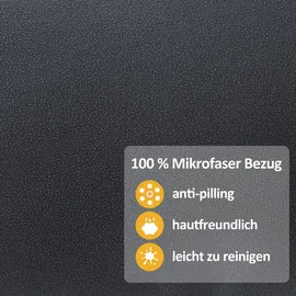 MCombo Drehsessel Stuhl modern, Cocktailsessel Loungesessel Relaxsessel Clubsessel für Wohnzimmer Schlafzimmer, Mikrofaser-stoff, 4812 (dunkelgrau)