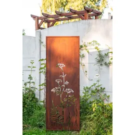 kapaga Sichtschutz Metall 160 x 50 cm Edelrost