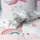 MTOnlinehandel Unicorn Regenbogen Rosa 135 x 200 cm + 80 x 80 cm