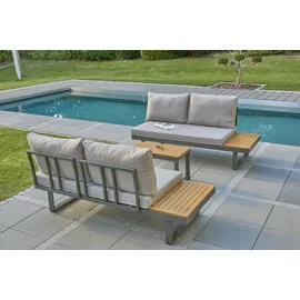 Primaster Gartenmöbel-Set Sungardo Aluminium/Teakholz