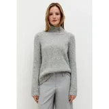 More & More Rundhalspullover grau 40