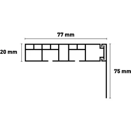 SN DECO GROUP Vorhangschiene SH mit Blende" weiß L:120cm T:7,7cm, Kunststoff, Gardinenstangen, Gardinenschiene
