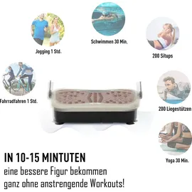 Homcom Vibrationsplatte schwarz/braun