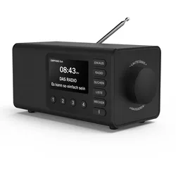 HAMA Digitalradio (DAB+) "DAB-Radio (mit Bluetooth, Digitalradio, FM/DAB plus, Radiowecker)", schwarz, Radios