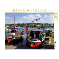 Calvendo Fischerhafen Travemünde an der Hafeneinfahrt Puzzle