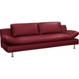 PLACES OF STYLE "Redding", rot, B:221cm H:80cm T:90cm, NaturLEDER - »Madras« (echtes Rindsleder), Sofas, in Naturleder