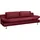 PLACES OF STYLE "Redding", rot, B:221cm H:80cm T:90cm, NaturLEDER - »Madras« (echtes Rindsleder), Sofas, in Naturleder