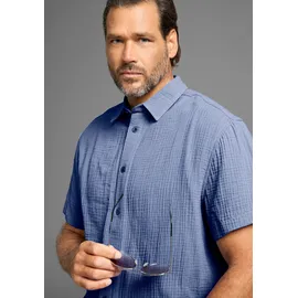 MAN'S WORLD Kurzarmhemd Blau 5XL