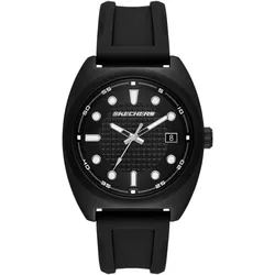 Quarzuhr SKECHERS "HANOVER", schwarz, Armbanduhren, Herren, Armbanduhr, Herrenuhr, Silikonarmband, analog, Tag