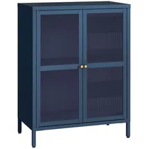[en.casa] Vitrine Säkylä 84 x 64 x 35 cm Blau