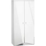 Feldmann-Wohnen Drehtürenschrank Glamour 90 x 190 x 51 cm Weiß