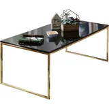 KADIMA DESIGN Couchtisch 120x45x60 cm Metall Holz Sofatisch / Gold, Design | Gr.: onesize