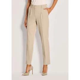 Madeleine Bundfaltenhose Konische Businesshose Beige 44