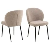 VCM 2er Set Actona Stuhl Patricia Stoff Beige
