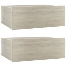 vidaXL Hängender Nachtschrank 40 x 30 x 15 cm Eiche