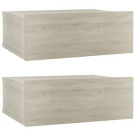 vidaXL Hängender Nachtschrank 40 x 30 x 15 cm Eiche