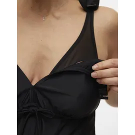MAMA LICIOUS MAMALICIOUS Mlnewrussel SWIMSUIT 2F A. Noos Badeanzug, schwarz, M (38), N-Gr, Elasthan, Polyester, unifarben, Badeanzüge