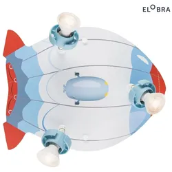 Elobra Rondell LUFTSCHIFF TECHNIKWELT, 3x GU10, blau/rot ELO-138052