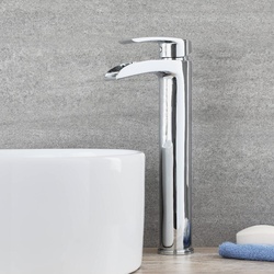 Hohe Ein-Hebel Waschtischarmatur mit Wasserfallausguss - Wasserfall, von Hudson Reed