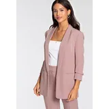 LAURA SCOTT Longblazer mit gerafften Ärmeln Gr. 44, rosa, | 29072110-44