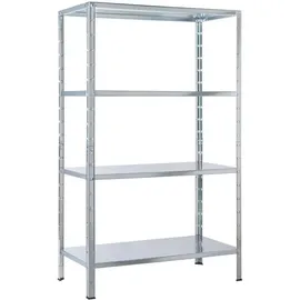 SCHULTE Regalwelt Steckregal Stahl 137x75x30 cm silber
