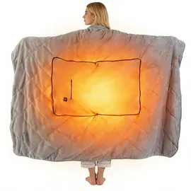 ideoon wellness Heizdecke 135 x 180 cm Grau