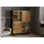 Massivmoebel24 Highboard Mango / Altholz 111x47x145 schwarz / natur lackiert Davis #30