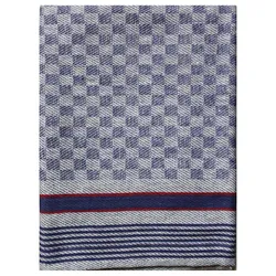10x Geschirrtuch, 50x100cm, 100% Baumwolle, Grubentuch, Küchentuch, Trockentuch, blau Karo Muster