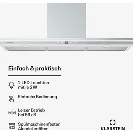 Klarstein Auriana Wandhaube 90 cm Weiß