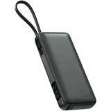 4smarts Powerbank Enterprise mit integriertem USB-C Kabel 20000mAh 130W spacegra