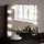 lookway SCHMINKTISCH BLANCO LOFT ELITE mit Spiegel und Beleuchtung Schwarz Hochglanz PUSH OPEN