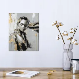 WallArena Leinwandbild Frau Modern Bilder Groß 100x70