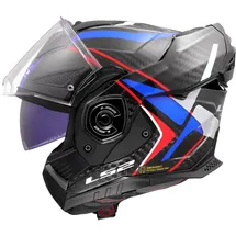LS2 LS2, Modularer Motorradhelm ADVANT X CARBON FUTURE II Gloss White Blue, 3XL