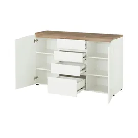 Sconto Kommode 140 x 88 x 40 cm Weiß