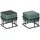 [en.casa] Hocker Tas 38 x 38 x 38 cm Grün