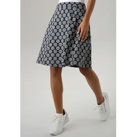 Aniston SELECTED Jerseyrock Damen Gepunktet Blau/Grau 46
