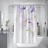 Musihy Duschrollo 100Cm Breit Fenster, Bad Vorhang Weiss Pflanze Blume Badewanne Duschrollo Narrow Shower Curtain