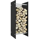 vidaXL Brennholzregal 40 x 35 x 100 cm schwarz/hartglas
