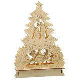 Hti-Living LED Lichterspitze Tannenbaum Leuchtbogen beige