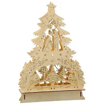 Hti-Living LED Lichterspitze Tannenbaum Leuchtbogen beige