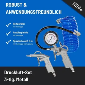 Güde Druckluft-Set 3-tlg. Metall