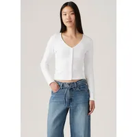 Levi's Longsleeve in Ripp-Optik mit Knopfleiste Weiss, S