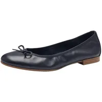 TAMARIS Damen Ballerina Leder flach, blau, 38 EU
