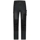 James & Nicholson Herren Workwear Stretch-Jeans Jeanshose JN875 black denim 46