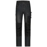 James & Nicholson Herren Workwear Stretch-Jeans Jeanshose JN875 black denim 46