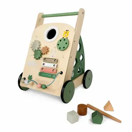 Lemodo Lauflernwagen aus Holz mit Activity-Board, leise Räder, ab 1 Jahr