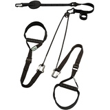 eaglefit - Premium Sling-Trainer „Exclusive“ für Zuhause inkl. Umlenkrolle, Türanker, Wand-, oder Deckenhalterung & Zubehör - Schlingentrainer Suspension Training für Ganzkörper Muskelaufbau (schwarz)