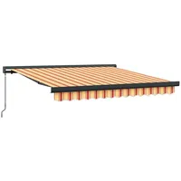 VidaXL Manuelle Einziehbare Markise in Gelb und Orange 300x250