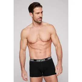 Camp David Boxershorts unifarben schwarz/weiß M 2er Pack