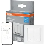 Osram SMART+ WiFi Wandschalter 2 Tasten, magnetisch, USB-C aufladbar, 6 Monate Laufzeit, Alexa kompatibel, Weiß